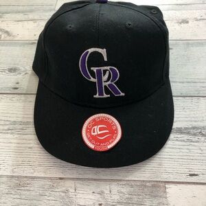 Colorado Rockies Black Cap with Purple Logo NWOT